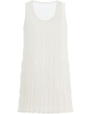 TOTEME Crinkled Knit Tank - White