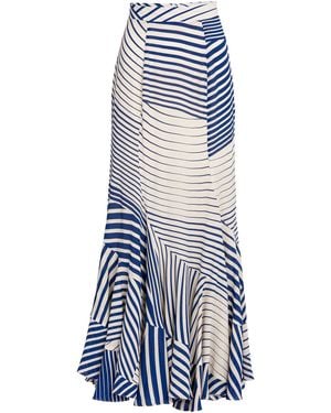 Silvia Tcherassi Florina Crepe Maxi Skirt - Blue
