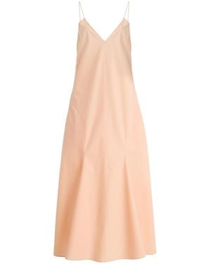 KHAITE Iben Cotton-Poplin Maxi Dress - Natural