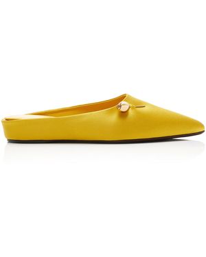 Herbert Levine Sleep On It Satin Mules - Yellow