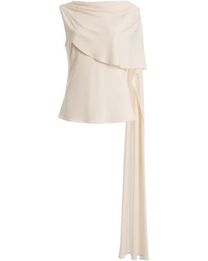 Kallmeyer Helga Asymmetrical Scarf Top - White