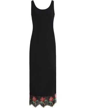 Posse Exclusive Rosanna Embellished Crepe Maxi Dress - Black