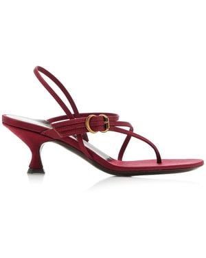 Herbert Levine Starry-eyed Satin Sandals - Red
