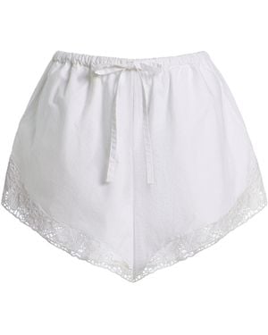 ROTATE BIRGER CHRISTENSEN Cotton Drawstring Shorts - White