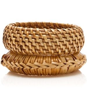 Ben-Amun Exclusive Set-Of-Two Bamboo Bangles - Metallic