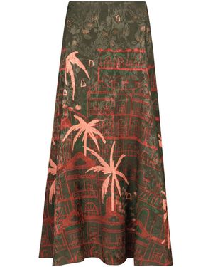 Johanna Ortiz Encanto De Isla Jacquard Maxi Skirt - Multicolour