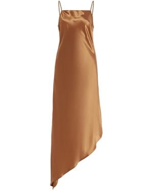 By Malene Birger Leviana Satin Midi Slip Dress - Natural