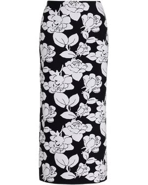 Carolina Herrera Knit Midi Pencil Skirt - White