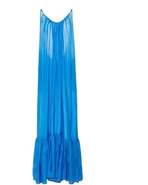 Kalita Brigitte Silk-habotai Maxi Dress - Blue