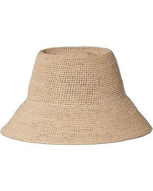 Janessa Leone Felix Raffia Bucket Hat - Natural
