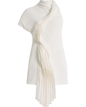 TOVE Yareli Pleat-detailed Crepe Top - White