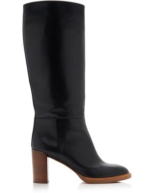 Gabriela Hearst Bocca Leather Knee Boots - Black