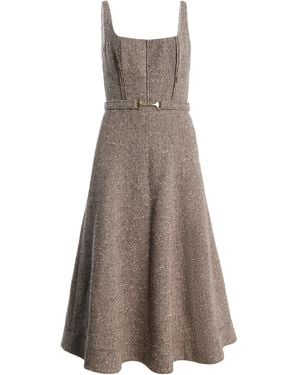Cara Cara Dalia Midi Wool Dress - Brown
