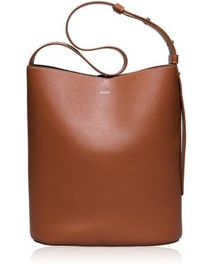 LIE STUDIO The Norma Leather Tote - Brown