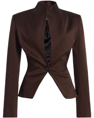 Brandon Maxwell The Alora Shrunken Stretch-Mikado Jacket - Black