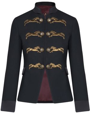 Johanna Ortiz Golden Gallop Horse-Detailed Jacket - Black