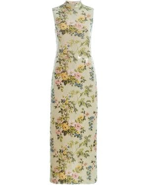 Brandon Maxwell Exclusive Sequined Midi Dress - Metallic