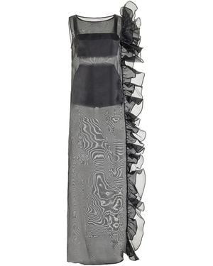 Marlies Grace Exclusive Bea Ruffled Sheer Maxi Dress - Grey