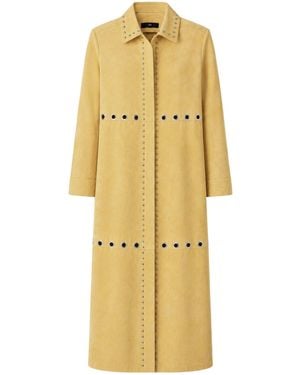 ZUT Antar Suede Studded Coat - Yellow