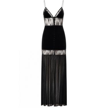 Sleeping with Jacques Kimberley Silk-Blend Lace Maxi Dress - Black