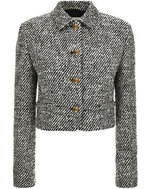 Versace Wool Boucle Jacket - Grey