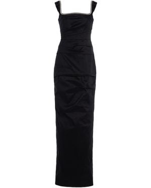Rachel Gilbert Onyx Crystal-embellished Gown - Black
