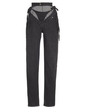 Y. Project G-party Rigid High-rise Straight-leg Jeans - Gray
