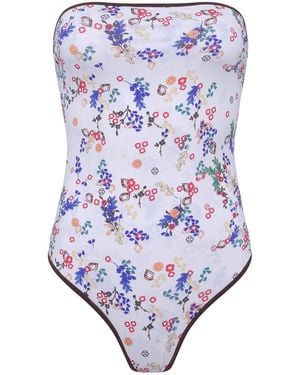 Siedres Lior Strapless One-Piece Swimsuit - Blue