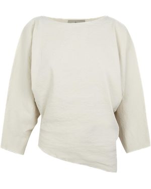 Cortana Arne Dolman-Sleeved Linen-Blend Top - White