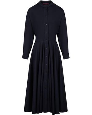 Martin Grant Ful- Circle Midi Dress With Kimono Sleeves - Black