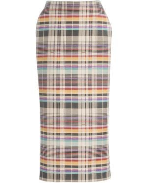 Brandon Maxwell The Mercer Wool-Blend Pencil Skirt - Multicolor