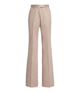 Tom Ford Cotton-moleskin Wide-leg Trousers - Natural