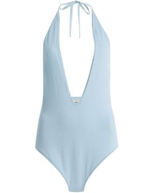 La Veste Exclusive La Isla Cotton Knit Bodysuit - Blue