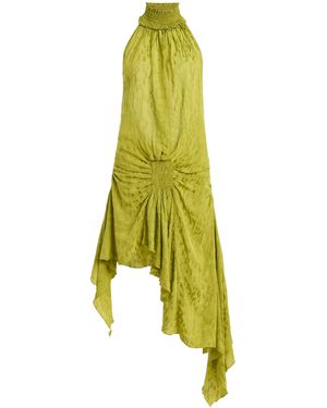 Siedres Toni Draped Crepe Mini Dress - Yellow