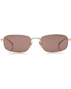 Gucci Square-frame Metal Sunglasses - Brown