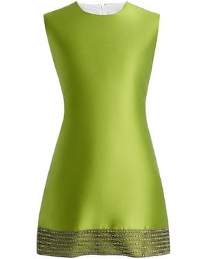 D'Estree Carole Satin Mini Dress - Green