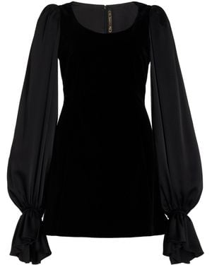 The Vampire's Wife The Little Ghost Cotton Velvet Dress - Black