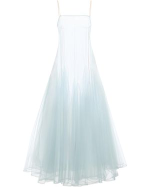 Kamperett Exclusive Camille Sheer Tulle Midi Dress - White