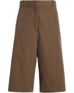 The Row Falk Twill Bermuda Shorts - Brown