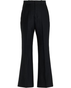 BITE STUDIOS Credo Cropped Bootcut Wool-silk Trousers - Black