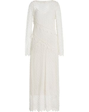 Isabel Marant Lisia Cotton Lace Maxi Dress - White