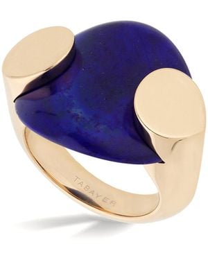 Tabayer 18K Signet Stone Ring - Blue