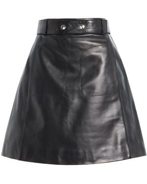 Arma Bessie Leather Mini Skirt - Black