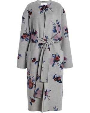 Erdem Oversized Belted Wool Coat - Grey