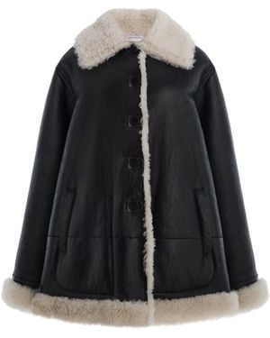Altuzarra Blake Shearling Coat - Black