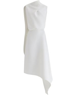Maticevski Prosper Asymmetric Midi Dress - White