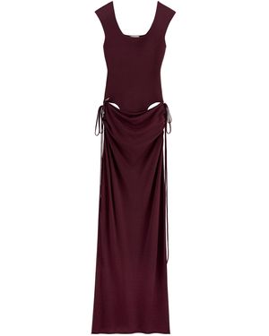 ARAKII Exclusive Draped Crepe Maxi Dress - Purple