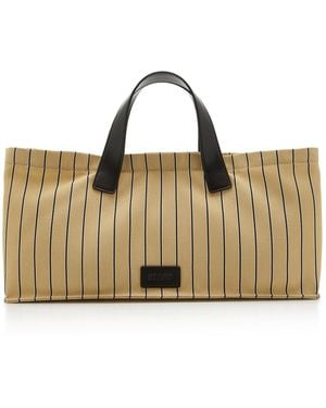 STAUD Port Striped Tote Bag - Natural