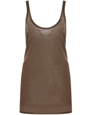 The Row Kazu Cashmere Tank Top - Brown