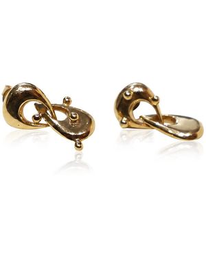 AYSHA BILGRAMI 24K Vermeil Double Grano Earrings - Metallic
